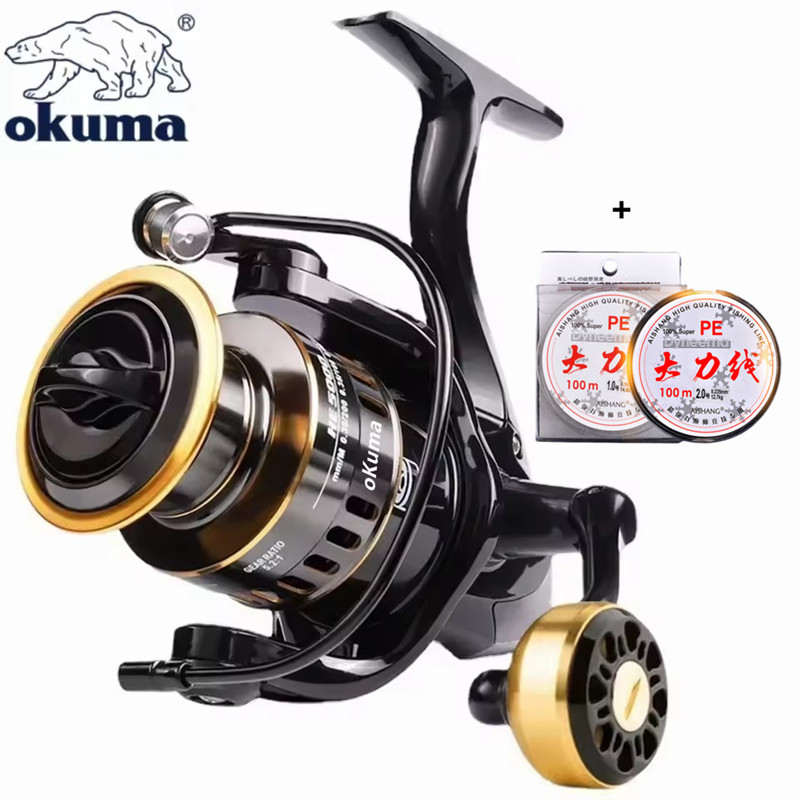 Outdoor Power Reel - OKUMA NEWフィッシングリール スピニングリール メタルリールカップ 12KG最大ドラグパワー スピニングホイール