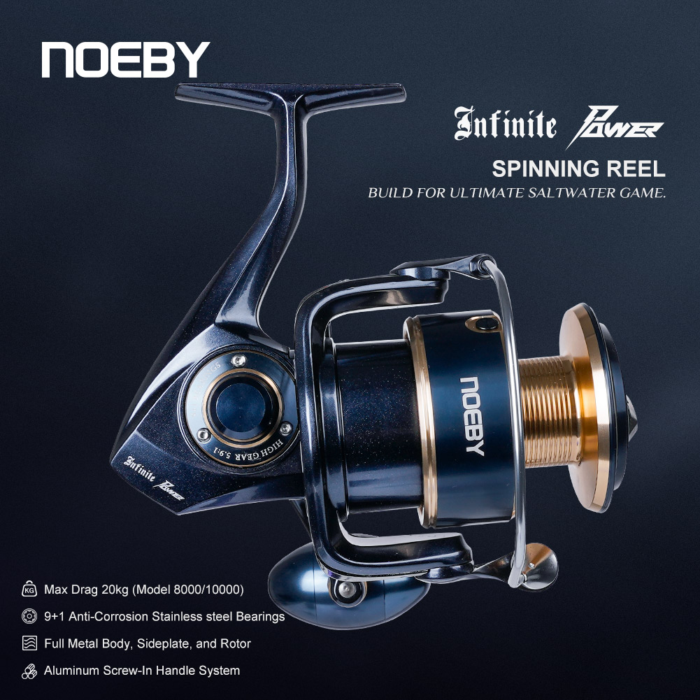 Outdoor Power Reel - ノビー インフィニットパワー スピニングフィッシングリール 5000H 6000H 8000H