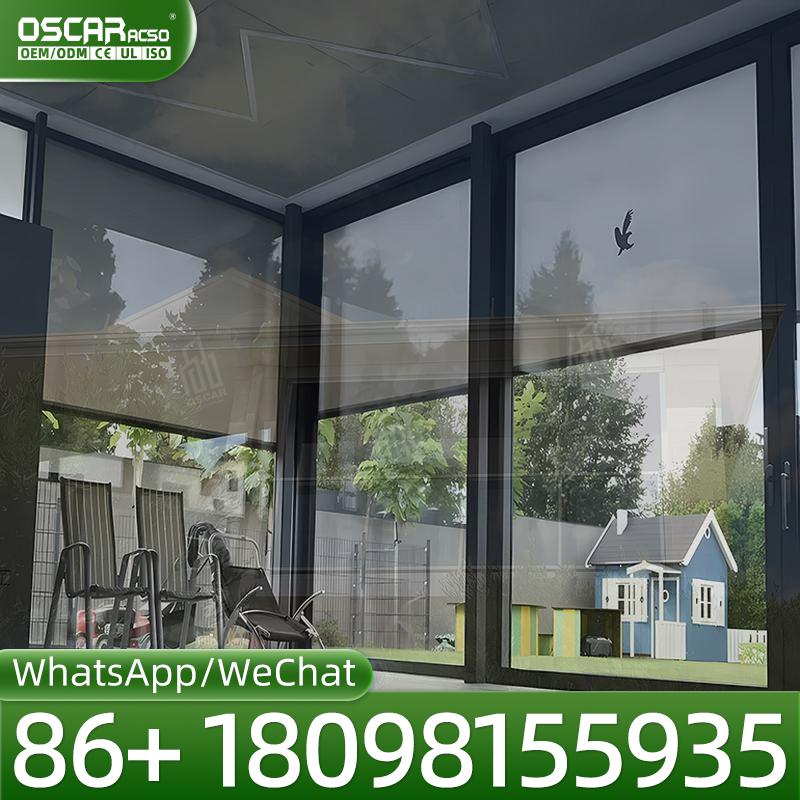 Outdoor Power Blinds - 屋外用バッテリー式電動ローラーシェード、環境に優しく、パティオ、テラス、バルコニー用にカスタマイズ可能