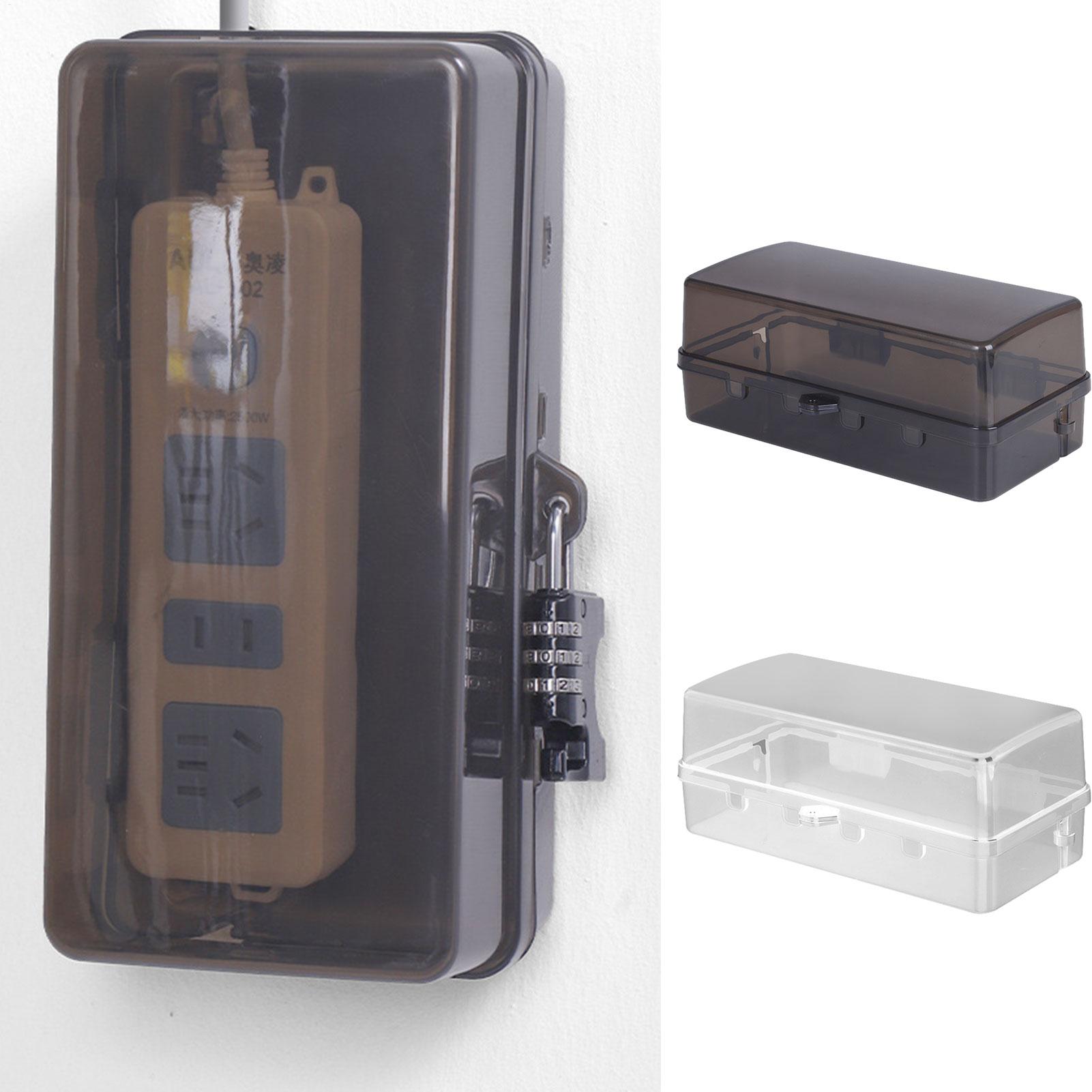 Outdoor Power Outlet Cover - 耐久性のあるプラスチック製プラグボックス盗難防止防水ケーブル管理ボックス保護コンセント耐候性延長コードカバー屋外用
