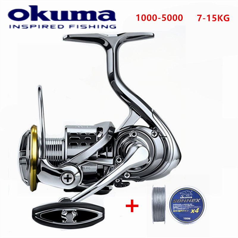 Outdoor Power Reel - オクマオールメタル防錆スムースベアリング5.5:1フィッシングリールドラッグシステム15kg最大パワー回転ホイールフィッシングコイル1000-5000