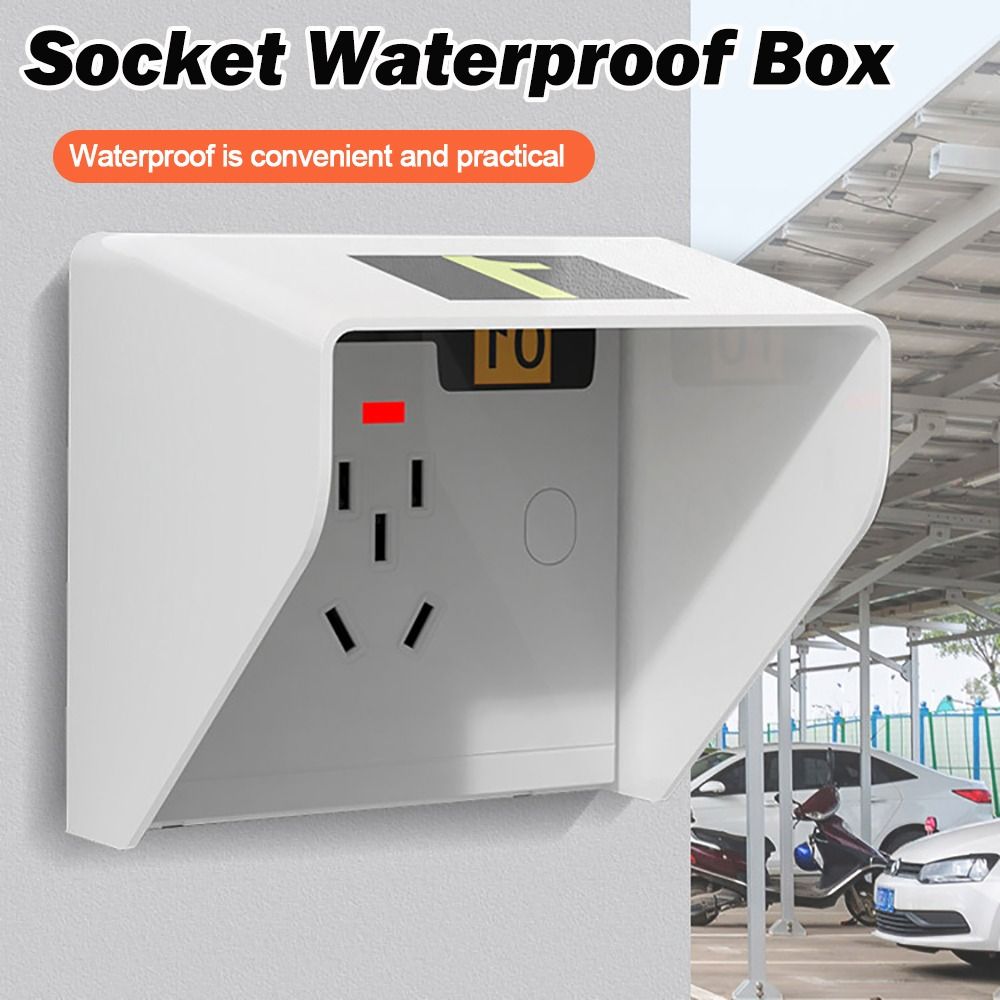 新しいプラスチックソケット防水ボックス 86 タイプ白電気プ - Outdoor Power Outlet Cover のレビューと価格