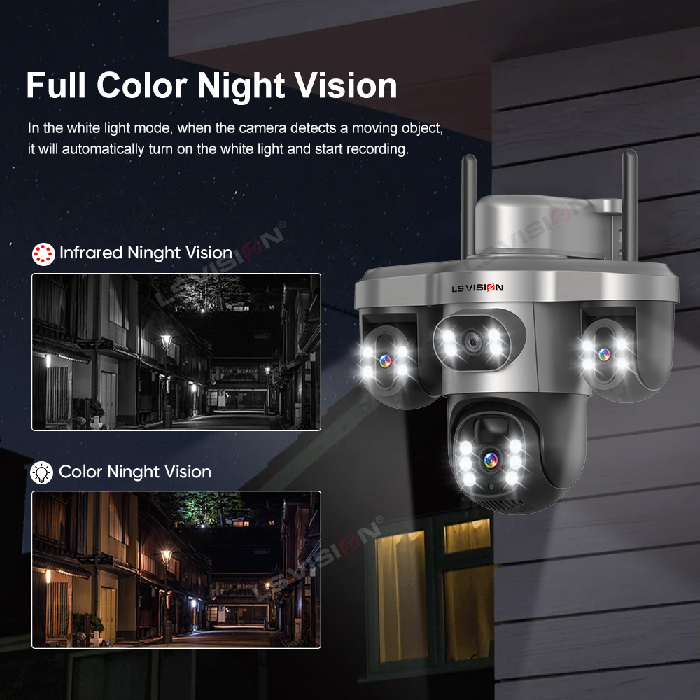 LS VISION マルチレンズ 3画面 WiFi屋外セキュ - Outdoor Power Monitor のレビューと価格