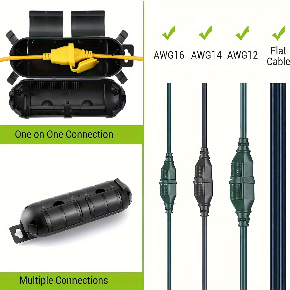 延長コードプラグ接続保護安全カバー、防水屋内屋外、ストリング - Outdoor Power Outlet Cover のレビューと価格