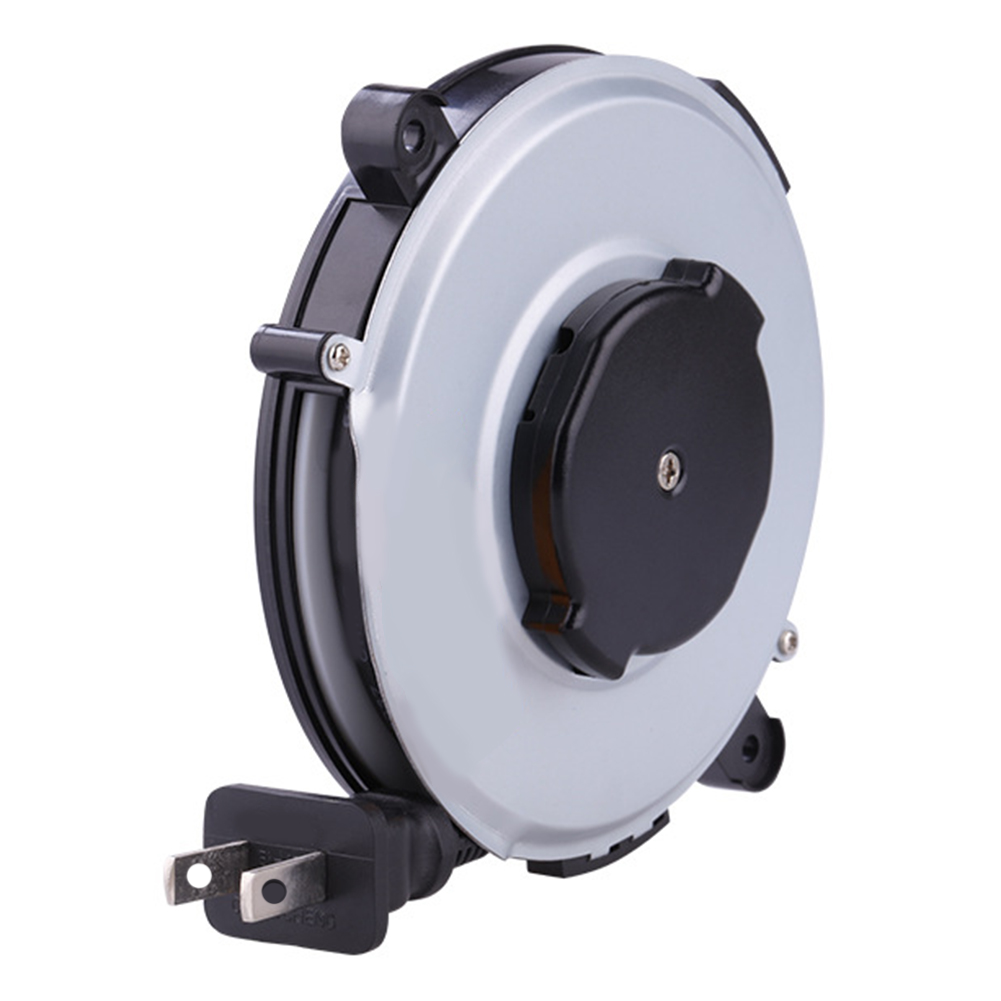 ホワイト 2芯 0.75mm² 自動巻き取り式電源コードリー - Outdoor Power Reel のレビューと価格