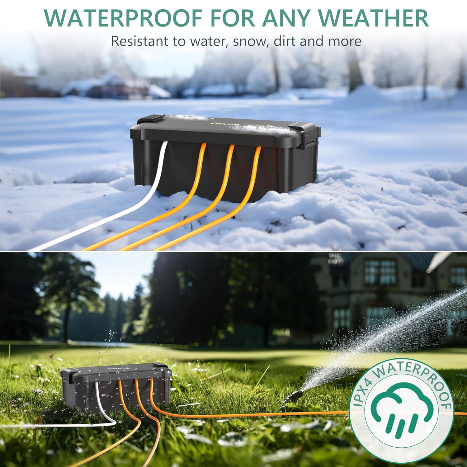 Diivoo 屋外防水電気ボックス屋外ケーブル接続ソケットエ - Outdoor Power Outlet Cover のレビューと価格