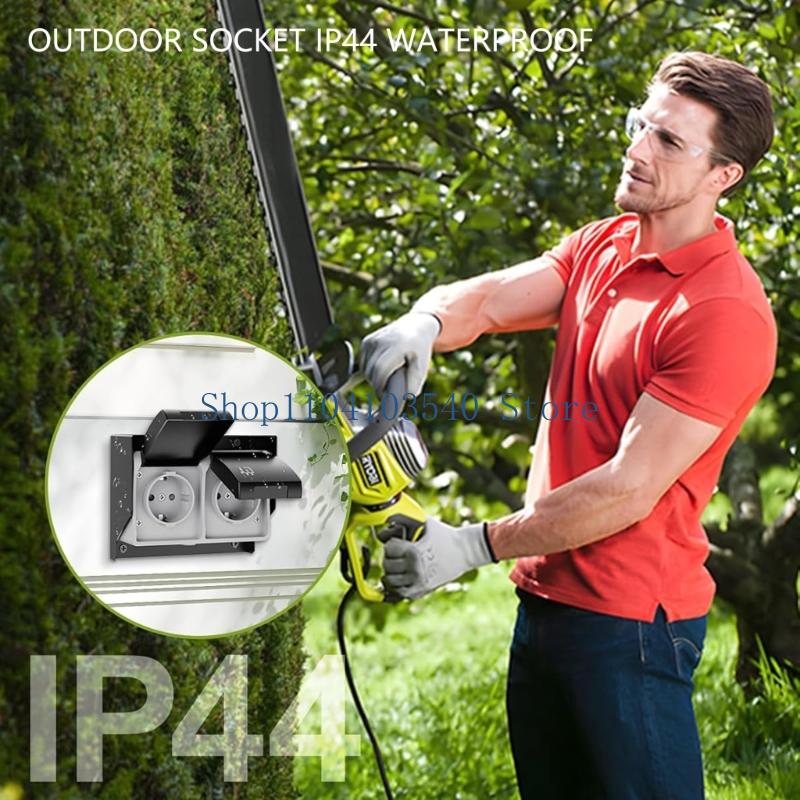 02DC電気コンセント世帯カバー屋外電源ソケット付き2ホール - Outdoor Power Outlet Cover のレビューと価格