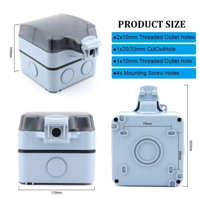 屋外電源コンセントボックス 防水IP66 50A 125v2 - Outdoor Power Outlet Cover のレビューと価格