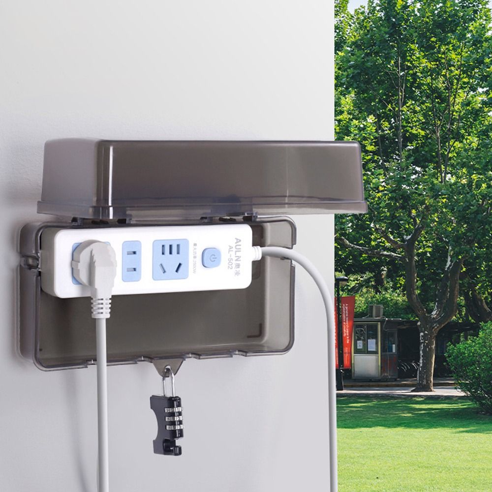 ポータブルプラスチックプラグボックス盗難防止防水ケーブル管理 - Outdoor Power Outlet Cover のレビューと価格