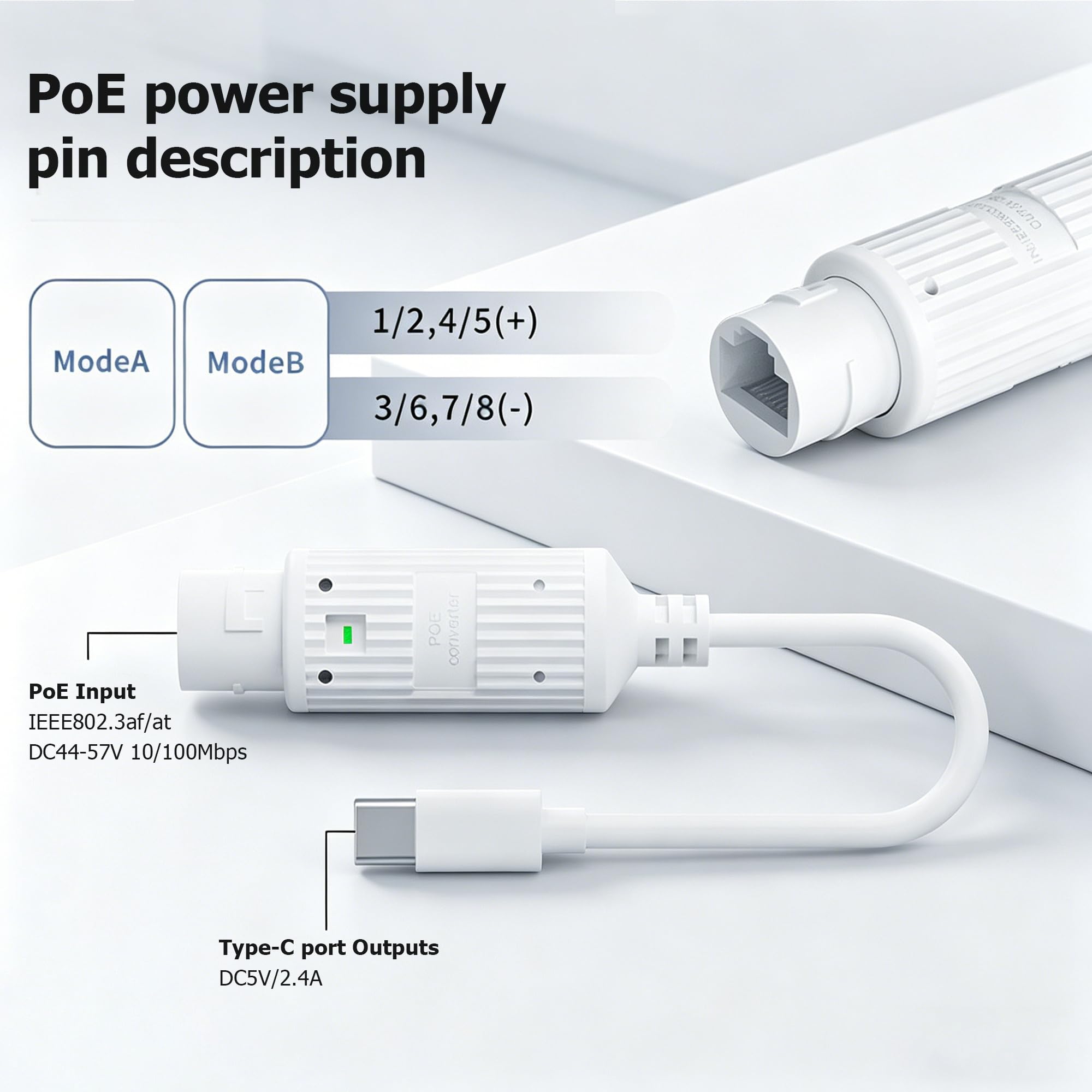 POEからUSB-Cへの電源コンバーター、屋外防水RJ45メ - Outdoor Power Monitor のレビューと価格