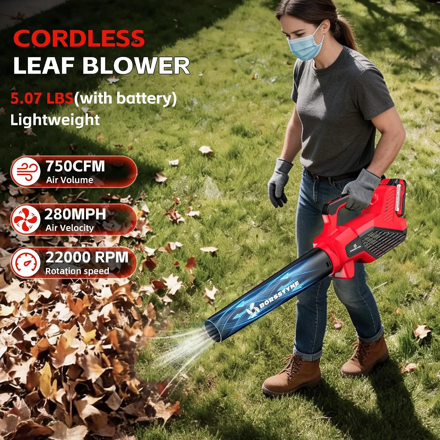 750CFM リーフブロワー コードレス バッテリーと充電器 - Leaf Blower Cordless のレビューと価格