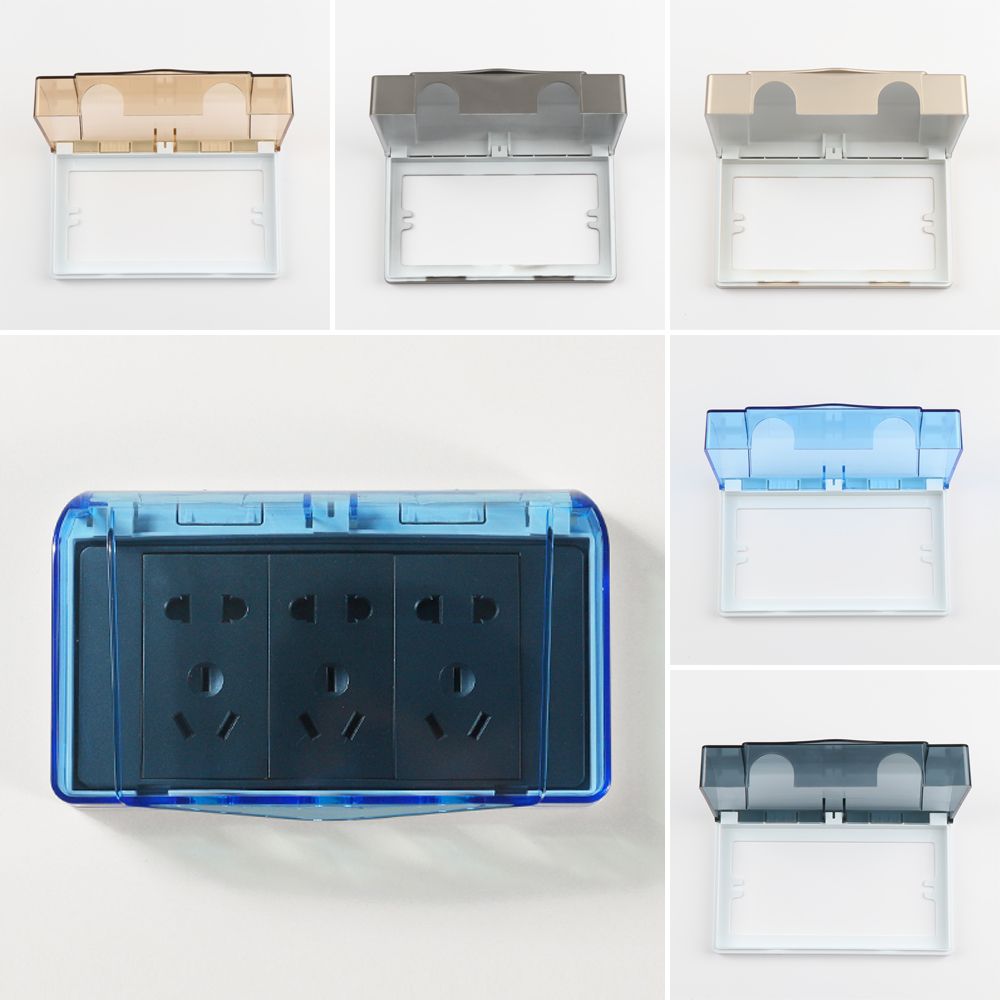 プラスチック製スイッチ保護ボックス ダブルソケット 防水ソケ - Outdoor Power Outlet Cover のレビューと価格